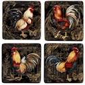 Certified International Gilded Rooster Canape Plate