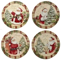 Certified International Holiday Wishes Canape Plate