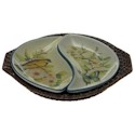 Certified International Morning Song Rattan 2-Section Serving Set