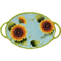 Certified International Sun Garden Oval Platter with Handles