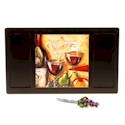 Certified International Wine & Cheese Party Wood Cheese Board with Cheese Knife