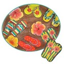 Clay Art Flip-Flop Chip and Dip Serving Set