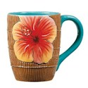 Clay Art Flip-Flop Floral Coffee Mug
