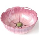 Clay Art Flower Market Pink Pasny Serving Bowl