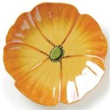 Clay Art Flower Market Orange Pansy Serving Platter