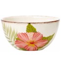 Clay Art Hibiscus Soup Bowl