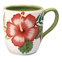 Clay Art Hibiscus Stripes Mug