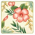 Clay Art Hibiscus Stripes Salad Plate