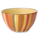 Clay Art Medallion Striped Soup Bowl