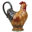 Clay Art Regal Rooster Pitcher