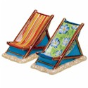 Clay Art Summer Fun Beach Chairs Salt & Pepper Shakers