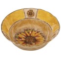 Clay Art Tuscan Sunflower Serving Bowl