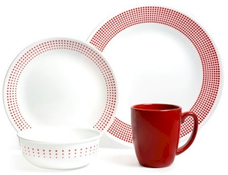 Corelle Bayside Dots Red