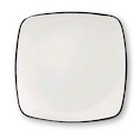 Corelle Hearthstone Spice Alley Square Royal White Luncheon Plate