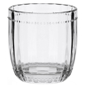 Fitz and Floyd Everyday White Beaded Doubled Old Fashioned Glass