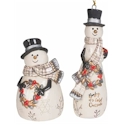 Fitz and Floyd Wintry Woods Snowman Ornament and Bell