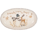 Fitz and Floyd Wintry Woods Snowman Serving Tray