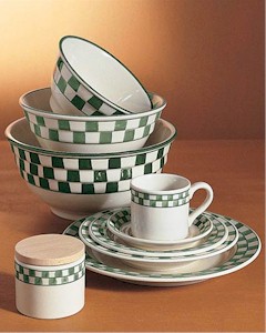 Hartstone Pottery Checkmates Green