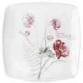 Lenox Artist Sketchbook Geranium/Anemone Square Accent Plate