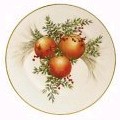 Lenox Boxwood & Pine Orange Accent Plate