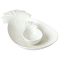Lenox British Colonial Carved Pineapple-Shaped Chip & Dip