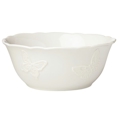 Lenox Butterfly Meadow Carved Vanilla Serving Bowl