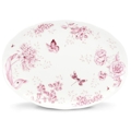 Lenox Butterfly Meadow Toile Pink Oval Platter