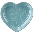 Lenox French Perle Groove Chambray Heart Dish