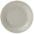 Lenox French Perle Groove Grey Accent/Accent Everything Plate
