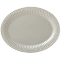 Lenox French Perle Groove Grey Oval Platter