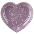 Lenox French Perle Groove Lavender Heart Dish