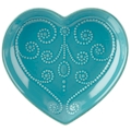 Lenox French Perle Groove Peacock Heart Dish