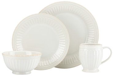 French Perle Groove White by Lenox