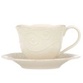 Lenox French Perle White Cup & Saucer Set