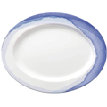 Lenox Indigo Watercolor Stripe Oval Platter