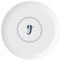 Lenox Initial I.D. Navy Scallop Accent Plate