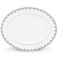 L by Lenox Jeweled Saree Platinum Oval Platter