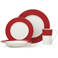 Lenox Pleated Colors Red Place Setting