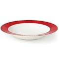 Lenox Pleated Colors Red Rimmed Pasta/Soup Bowl