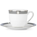 Lenox Silver Sophisticate Demitasse Cup & Saucer