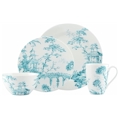 Lenox Toile Tale Teal by Scalamandre