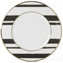 Mikasa Color Studio Black/Gold Stripe Accent Plate
