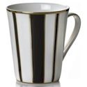 Mikasa Color Studio Black/Gold Stripe Mug
