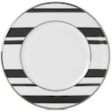 Mikasa Color Studio Black/Platinum Stripe Accent Plate