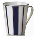 Mikasa Color Studio Blue/Platinum Stripe Mug