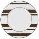 Mikasa Color Studio Brown/Platinum Stripe Accent Plate