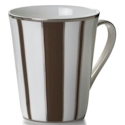 Mikasa Color Studio Brown/Platinum Stripe Mug