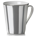 Mikasa Color Studio Gray/Platinum Stripe Mug