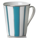 Mikasa Color Studio Light Blue/Platinum Stripe Mug