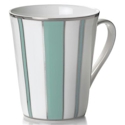 Mikasa Color Studio Turquoise/Platinum Stripe Mug